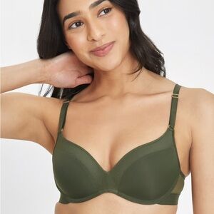 Lively No-Wire Push-Up Bra Rich Olive